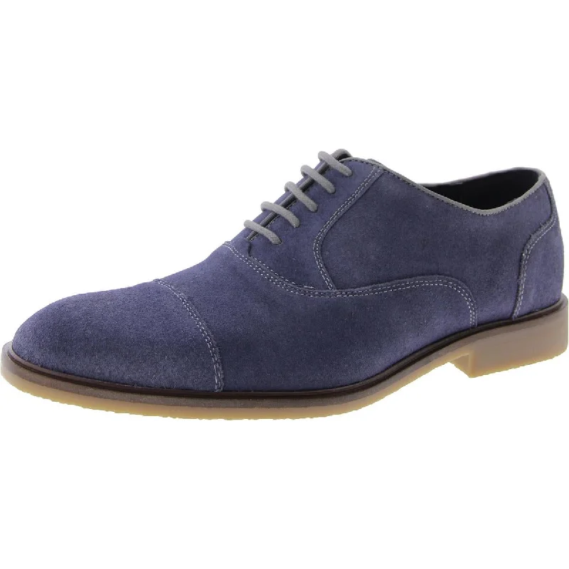 Steve Madden Mens Rollie Suede Lace-Up Oxfords