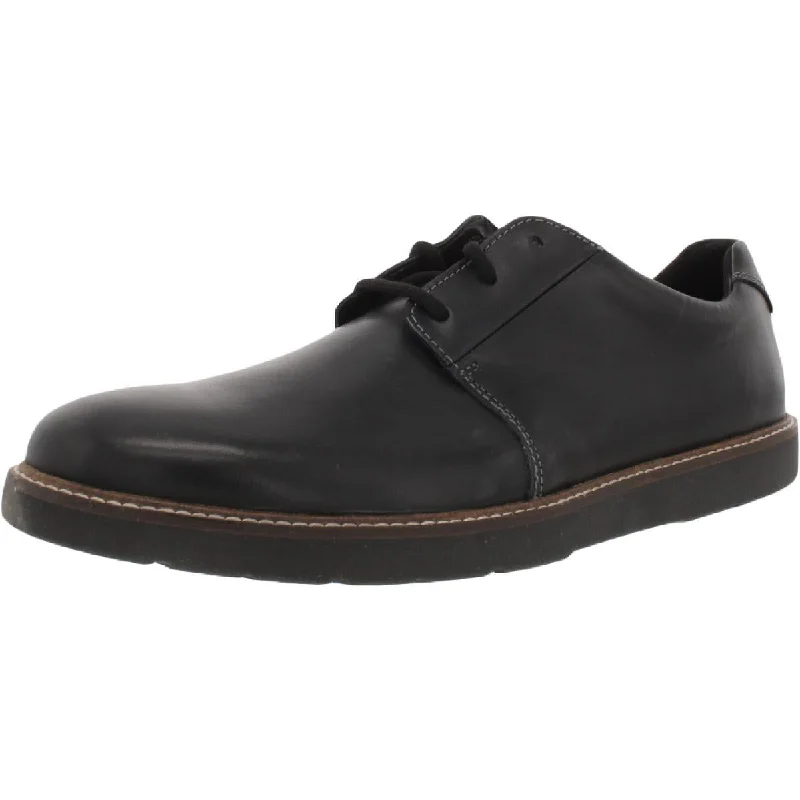 Clarks Mens Grandin Plain Leather Lace Up Oxfords