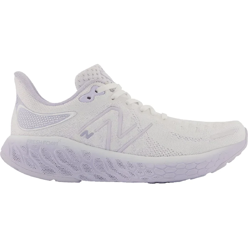 shoes for running with dual-density foam for comfortWomen's New Balance Fresh Foam X W1080W12 White/Libra/Violet Haze Mesh