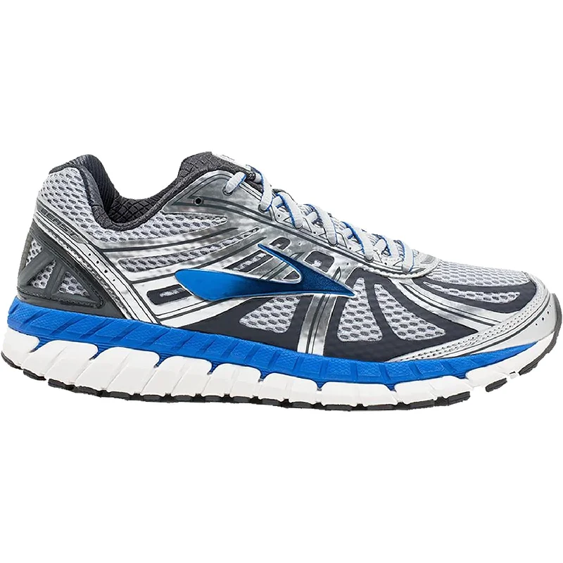 athletic shoes for fast sprintsMen's Brooks Beast 16 Silver/Electric Blue Mesh