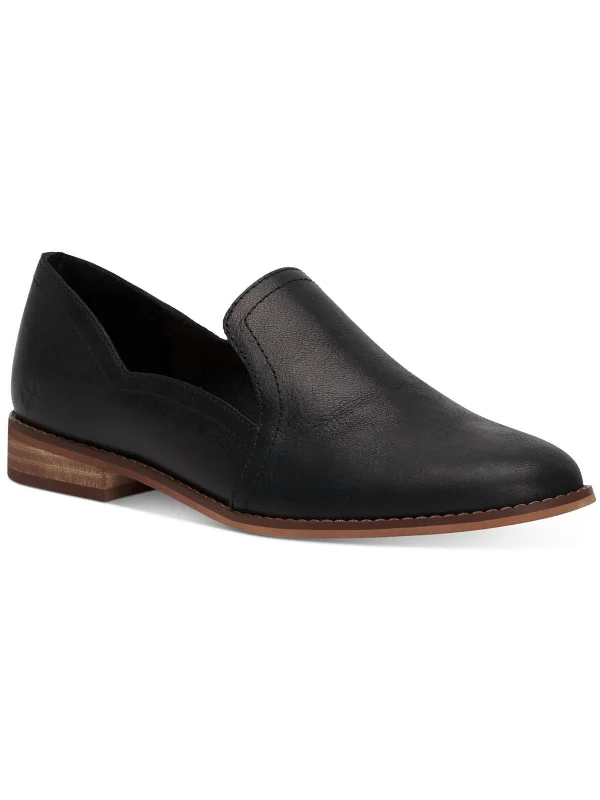 Enanila Womens Leather Flat Loafers