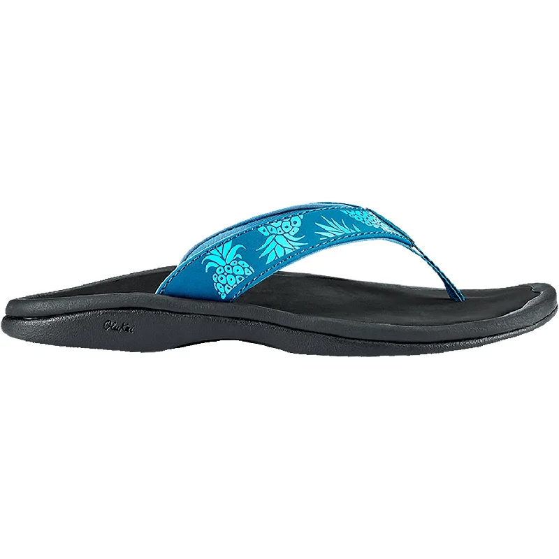 sandals for walking around the neighborhoodWomen's OluKai Ohana Deep Water/Hua Synthetic