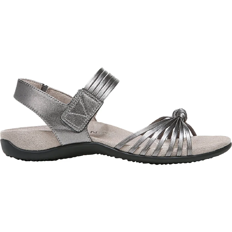 sandals with toe protectionWomen's Vionic Talulah Metallic Pewter Leather