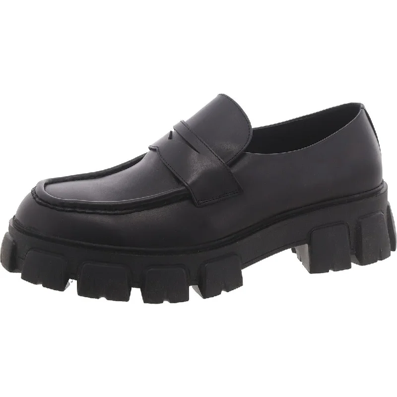 loafers for women with cool, sleek look for modern vibes-Centro Mens Leather Lugged Sole Loafers