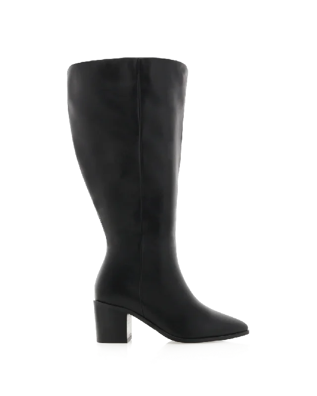 Comfortable boots with adjustable heels for versatile wearGRANGER EXTENDED CURVE - BLACK