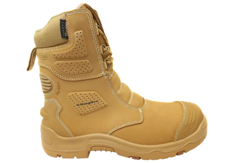 Stylish boots with a refined finish for a sophisticated touchKingGee Mens Bennu Pro 9 Comfortable Leather Work Boots Wheat