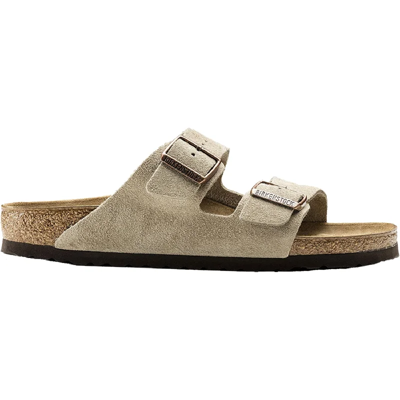 sandals for oceanfront relaxationUnisex Birkenstock Arizona Taupe Suede