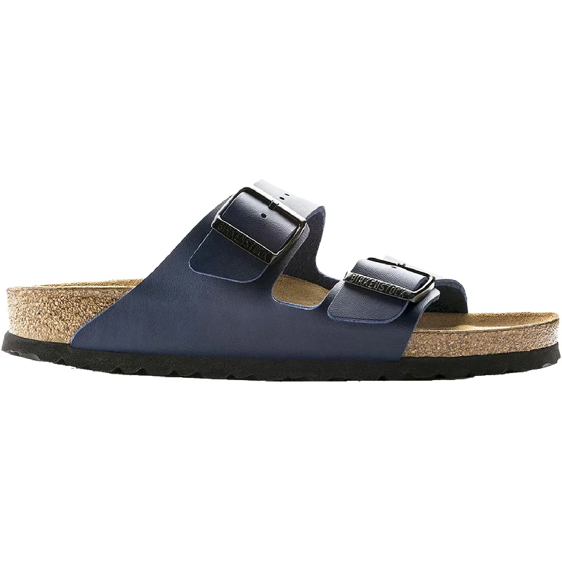 sandals for travel to hot destinationsUnisex Birkenstock Arizona Soft Footbed Blue Birko-Flor