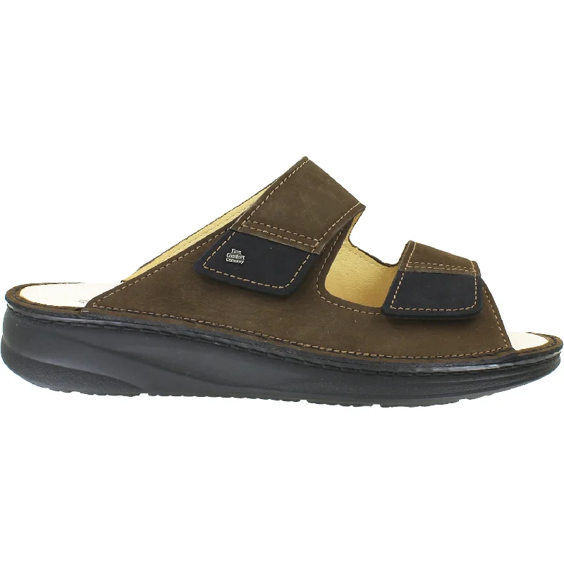 cute sandals for womenMen's Finn Comfort Psara Chestnut/Black Nubuck