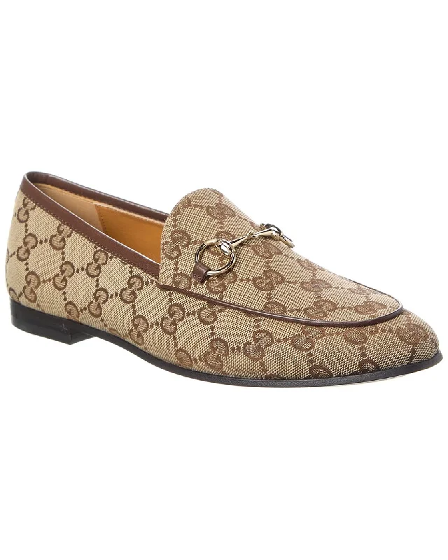 loafers for men with ultra-soft insole for comfort all day-Gucci Jordaan GG Canvas Loafer