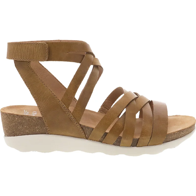 sandals for scenic beach walksWomen's Dansko Mirabella Tan Waxy Burnished Leather