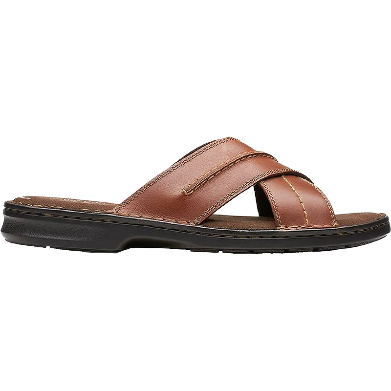 sandals for outdoor shopping tripsMen's Clarks Malone Cross Tan Leather