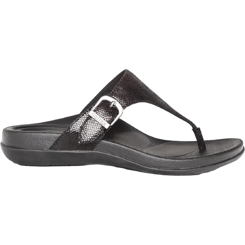 sandals for lounging in the sunWomen's Aetrex Rita Black Synthetic