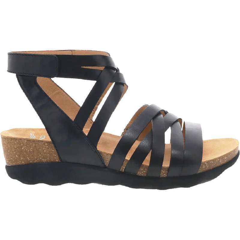 casual sandals for everyday wearWomen's Dansko Mirabella Black Waxy Burnished Leather