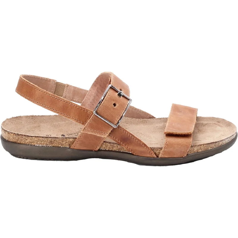 sandals for relaxed days at the poolWomen's Naot Norah Latte Brown Leather