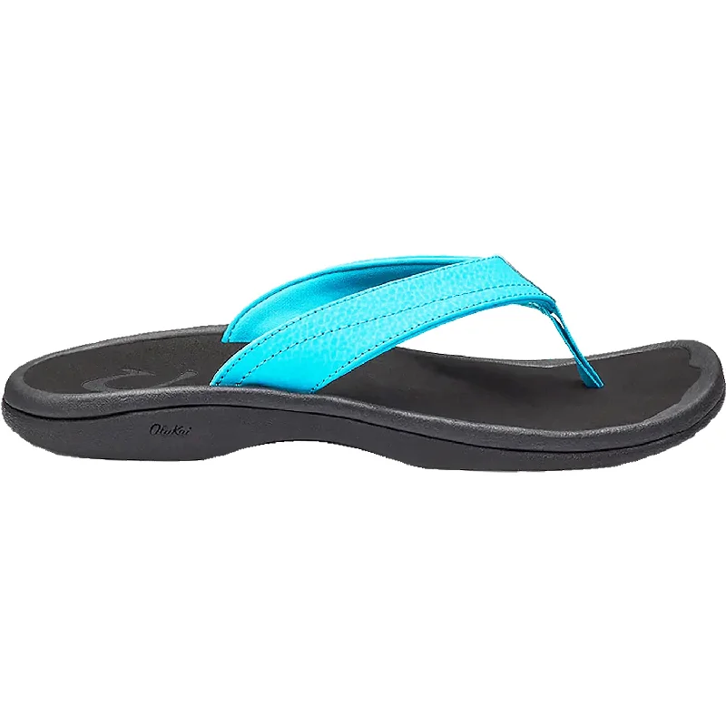 sandals for a laid-back lookWomen's OluKai Ohana Turquoise/Onyx Synthetic