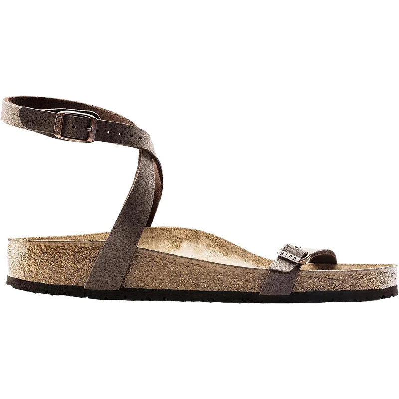 sandals with ankle strapsWomen's Birkenstock Daloa Mocha Birkibuc