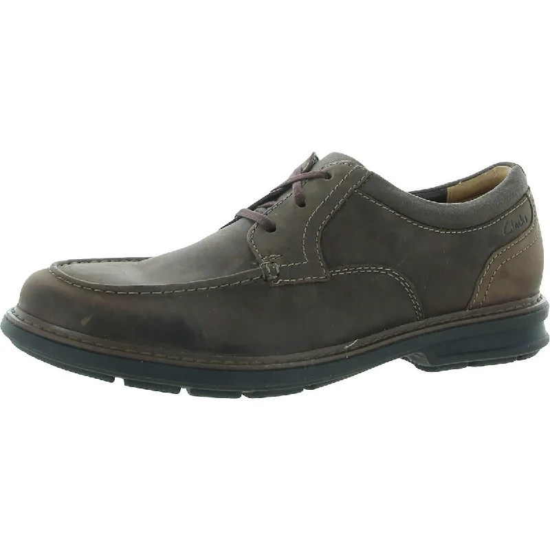 Clarks Mens Rendell Walk   Leather Lace-Up Oxfords