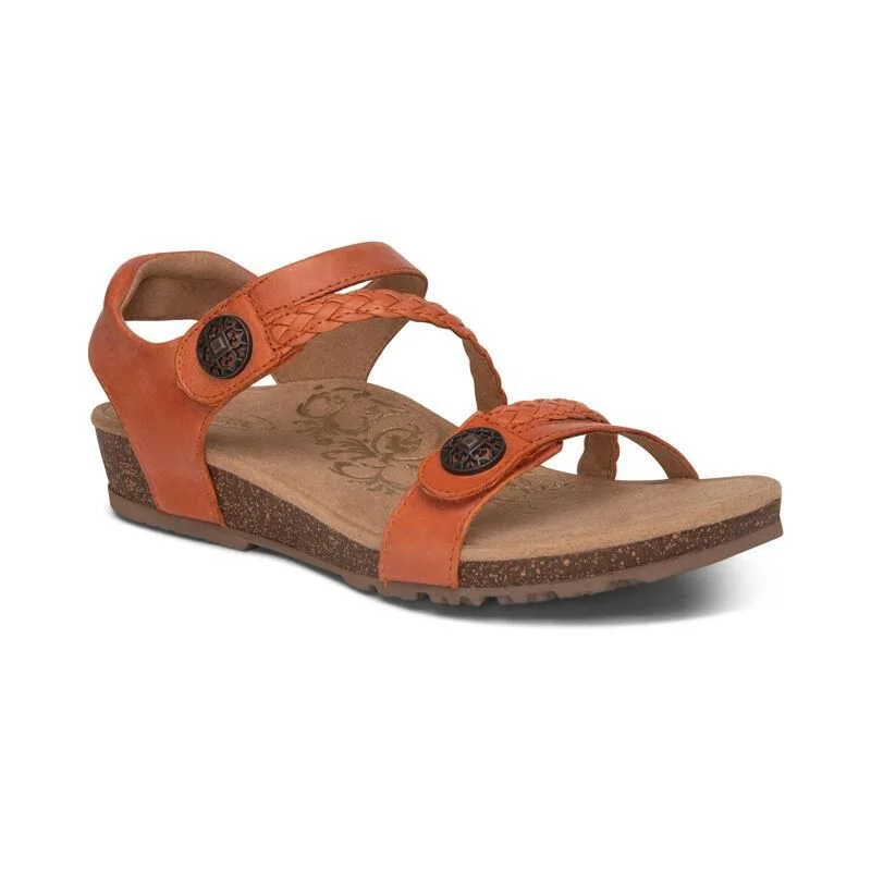 sandals for oceanfront relaxationJillian Braided Quarter Strap Tangerine