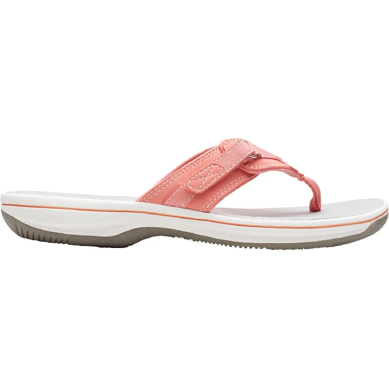 sandals for sunny vacation daysWomen's Clarks Cloudsteppers Breeze Sea Coral Synthetic