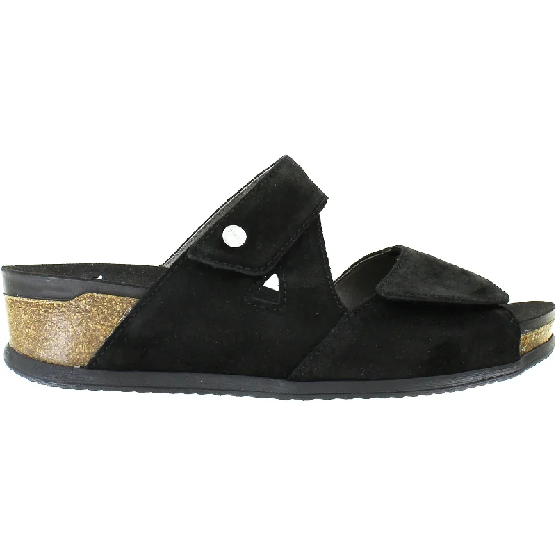 sandals for walking in warm weatherWomen's Ara Napa Black Suede