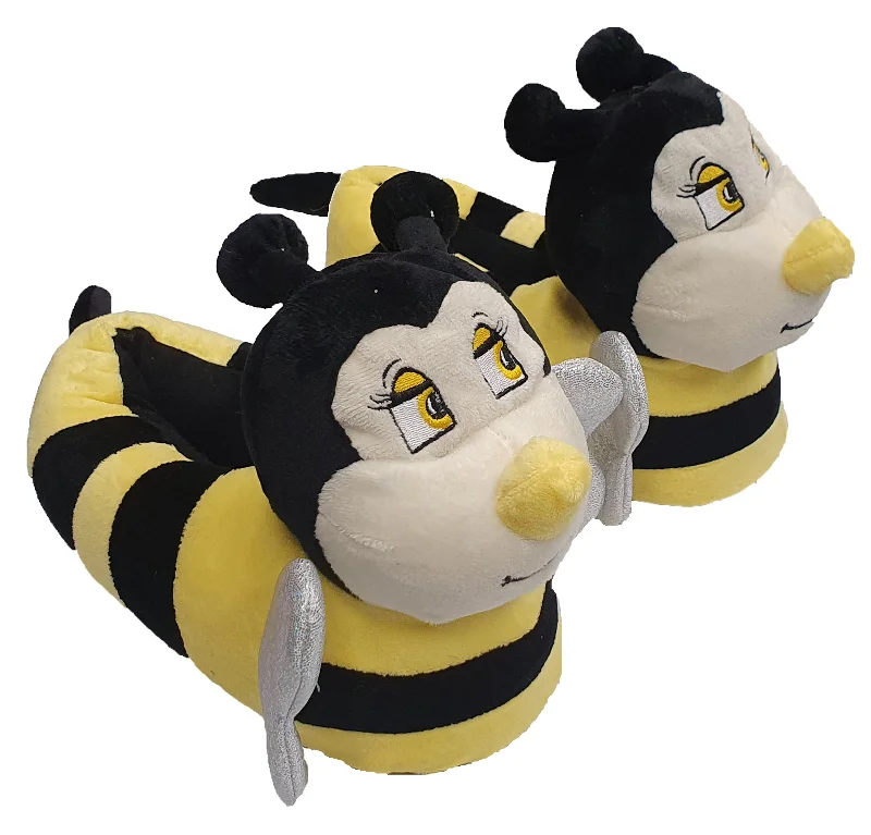 slippers with slip-resistant soleslippers with arch support for women -Novelty Bumble Bee Slippers