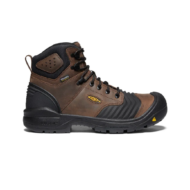 Lace-up boots with a military-inspired designMen's Portland 6" Waterproof Boot (Carbon Toe)  |  Dark Earth/Black