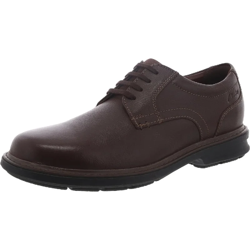 Clarks Mens Rendell Plain Leather l Oxfords