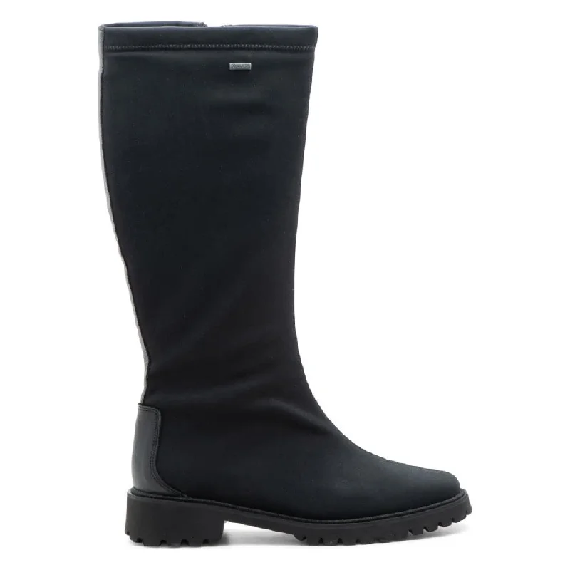 Comfortable boots with memory foam insoles for comfortAra Women's Kendrick Gore-Tex Waterproof Boots Black Hydro-Fabric/Hydro-Leather