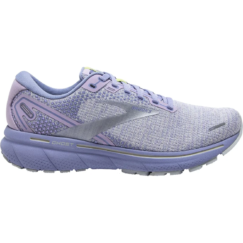 athletic shoes with cushioned heel for comfortWomen's Brooks Ghost 14 Lilac/Purple/Lime Mesh