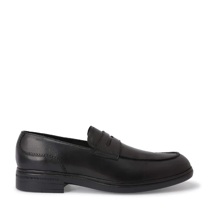 loafers for women with comfortable design for all-day wear-Bally Neffer Men's 6231383 Black Leather Loafers