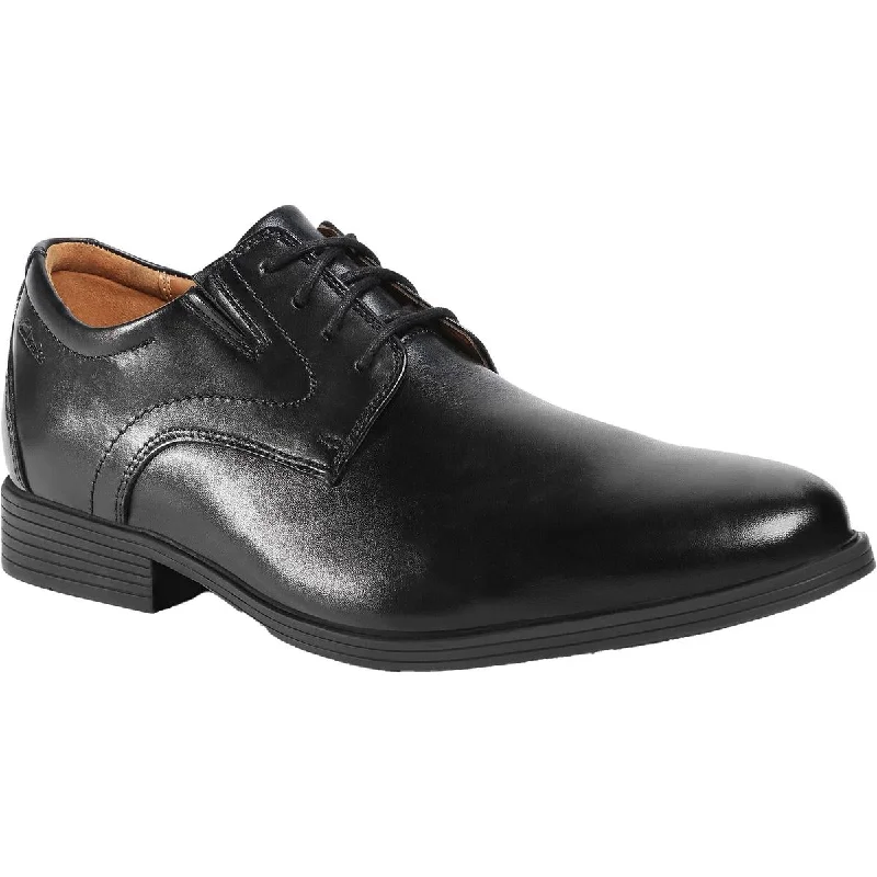 Clarks Mens Whiddon Plain Leather Comfort Oxfords