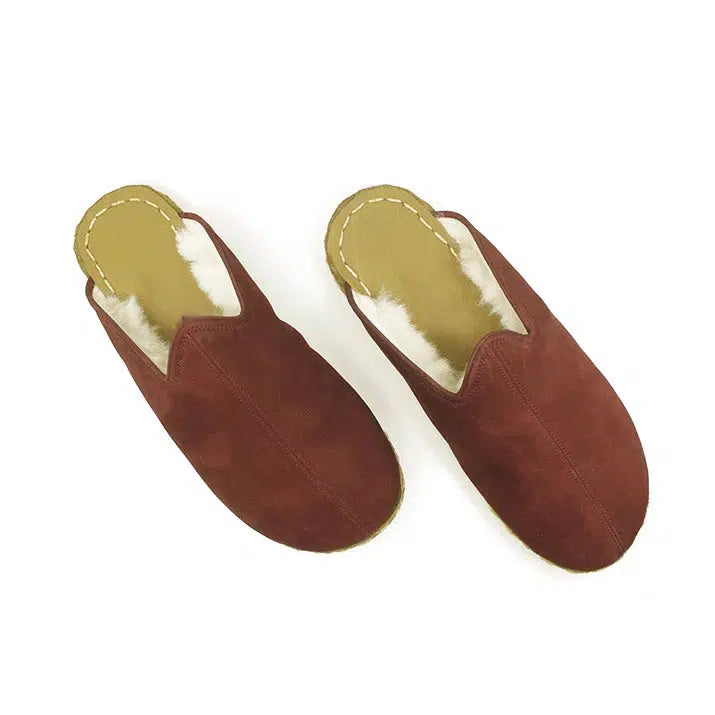 slippers for cozy winter morningsslippers for women with fun, vibrant patterns -Men's Sheepskin Slippers Burgundy