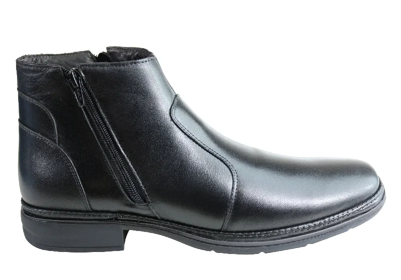 Boots with waterproof materials for rainy weatherSavelli Aston Mens Comfortable Leather Dress Boots Made In Brazil