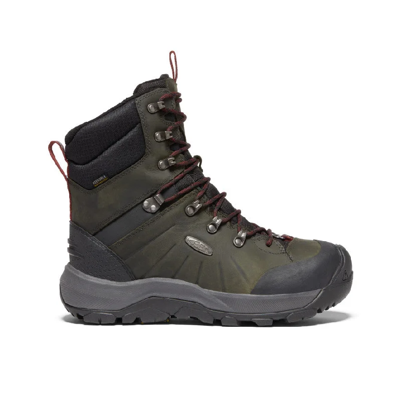 Elegant boots with delicate stitching for added detailMen's Revel IV High Polar Waterproof Boot  |  Magnet/Red Carpet