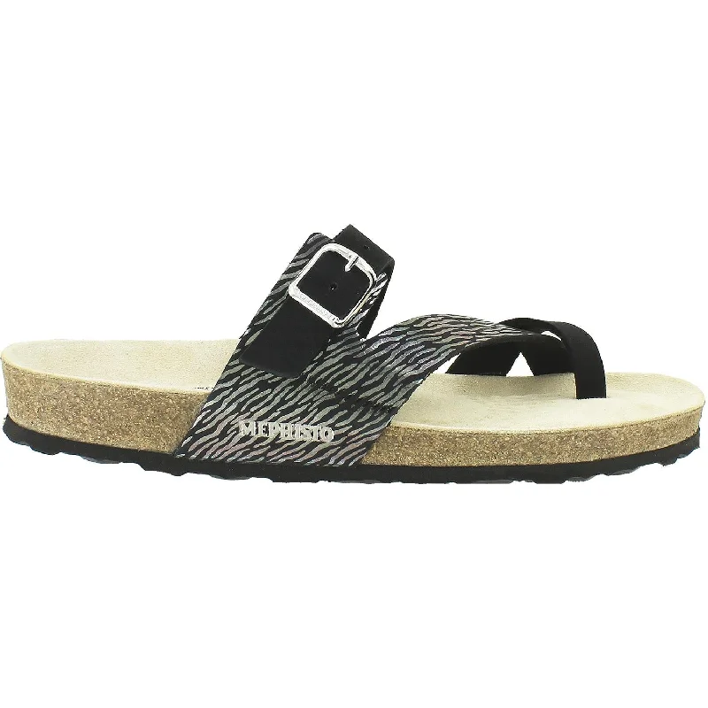 sandals for outdoor family adventuresWomen's Mephisto Nalia Black/Zebra Nubuck