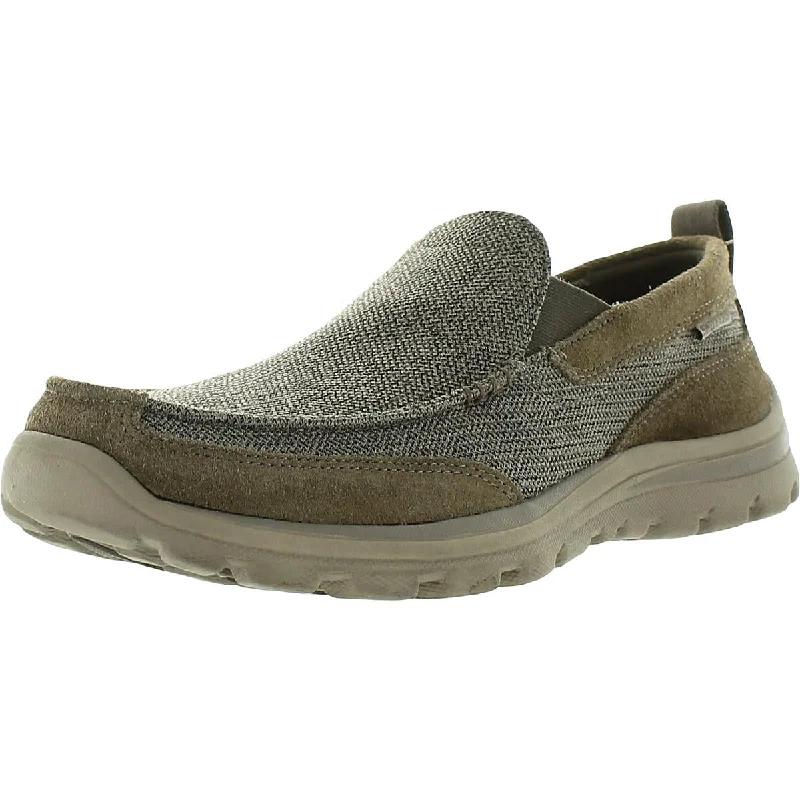 casual shoes with slip-resistant sole for safe tractionSkechers Mens Milford Suede Slip On Casual Shoes