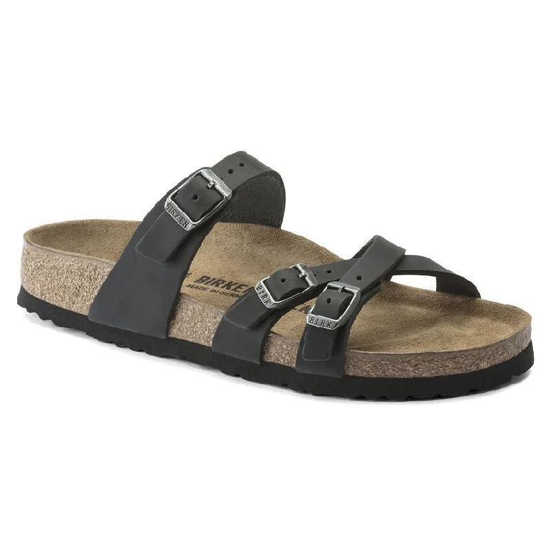 sandals for warm weatherBirkenstock Franca Oiled Leather Black