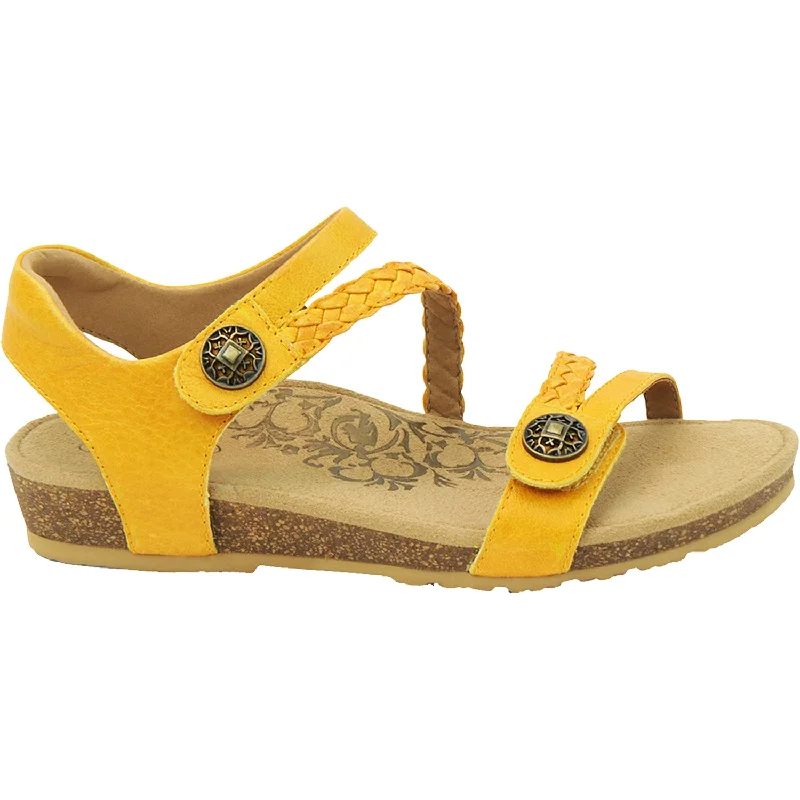 sandals for stylish beach vacationsWomen's Aetrex Jillian Sunflower Leather