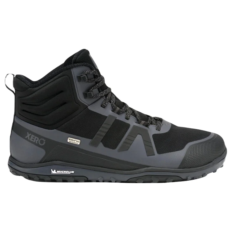 Warm boots with faux fur lining for cold weatherXero Scrambler Mid II WP Black/Asphalt