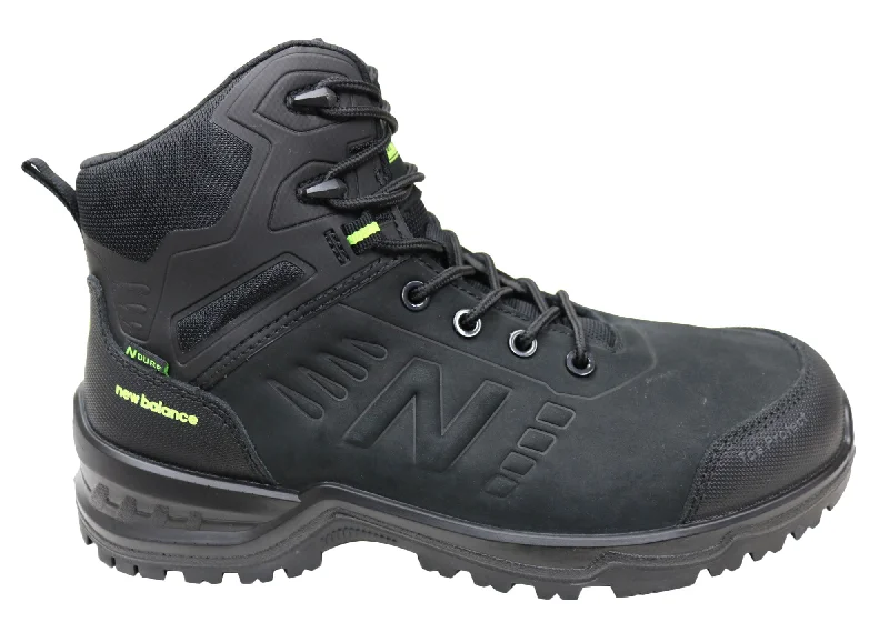 Stylish boots with adjustable closures for a secure fitNew Balance Contour Mens Leather Composite Toe 2E Wide Work Boots