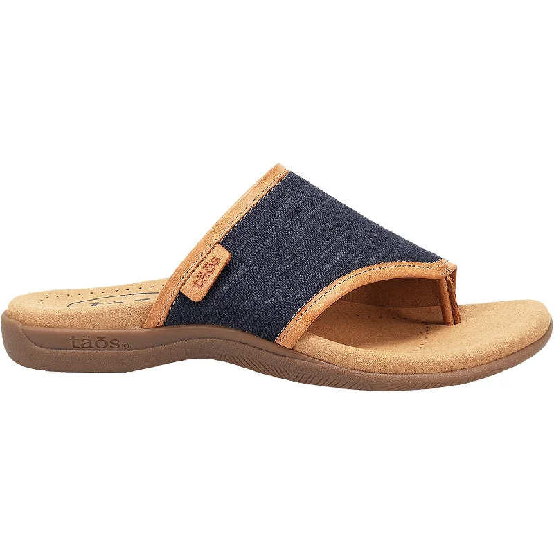 sandals for family beach vacationsWomen's Taos Boundary Navy Hemp/Leather