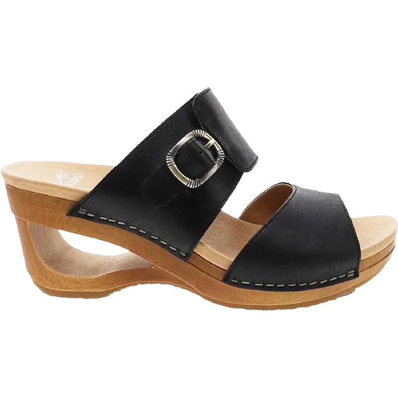 sandals for wearing by the seaWomen's Dansko Tawny Black Waxy Calf Leather