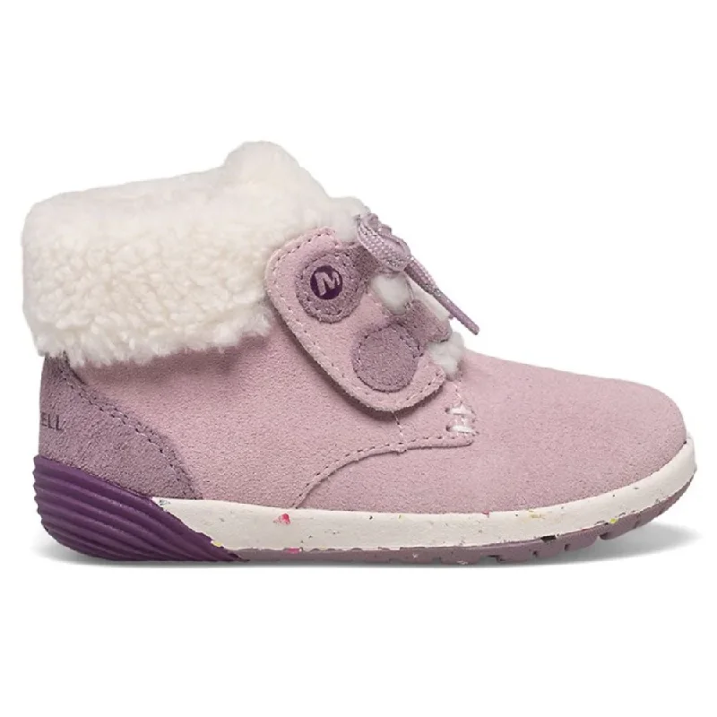 Casual boots with a sporty edge for a relaxed lookMerrell Toddler Girls Bare Steps Cocoa Jr. Velcro Boot Dusty Pink