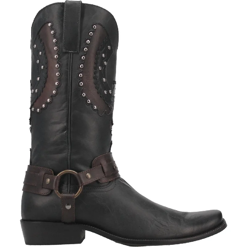 Designer boots with subtle elegance and modern detailsDingo Men's War Eagle DI-851 Studded Square Toe Boots - Black