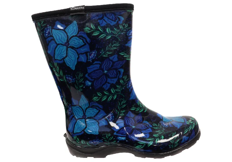 Bold boots with geometric patterns for a fashion-forward lookSloggers Comfortable Womens Splash Gum Boots Spring Surprise Blue