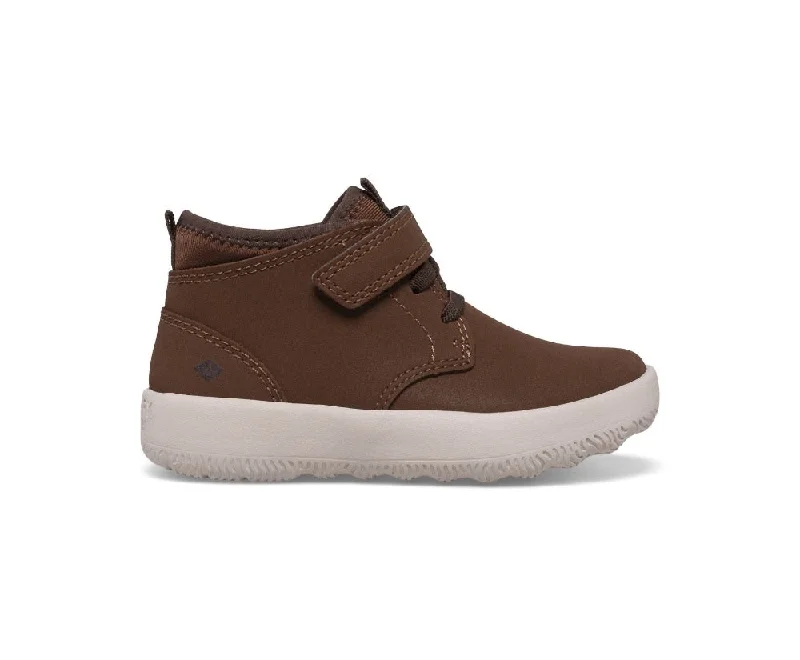 Boots with a low heel for a casual, everyday styleSperry Toddler Boys Coastal Break Junior Chukka Velcro Boot Brown