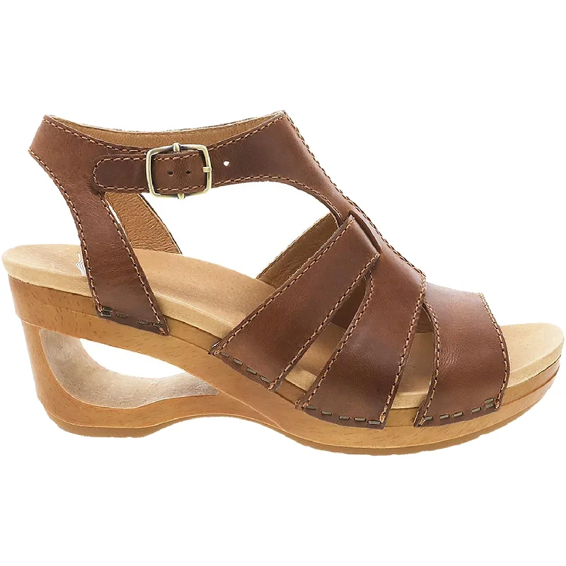 sandals for hot summer eveningsWomen's Dansko Trudy Tan Waxy Calf Leather