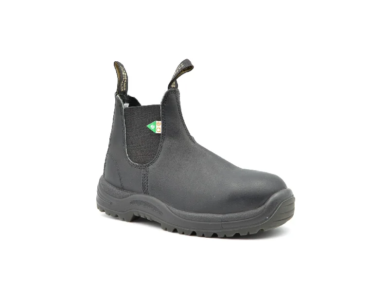 Classic lace-up boots for a stylish, vintage lookBLUNDSTONE 163 Work & Safety Boot Black (CSA)