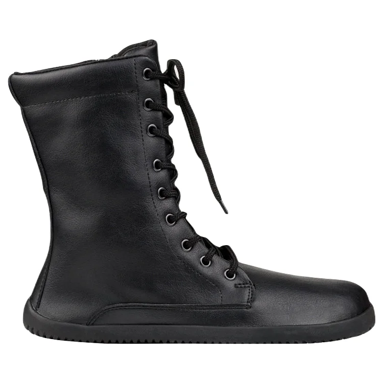 Boots with a durable, thick sole for better tractionAhinsa Jaya Zip-Up Barefoot Black